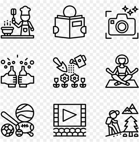 Hobbies 36 Icons Design Vector Icon Png Free Png Images Id 126337