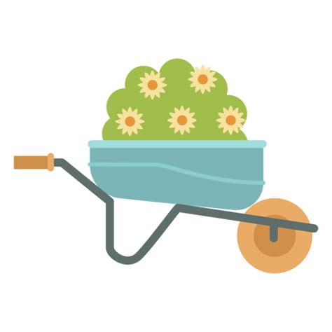 Wheelbarrow Plant Gardening Transparent Png And Svg Vector File