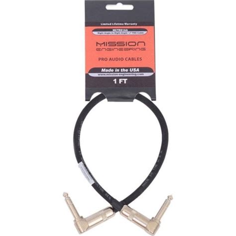 Buy Mission Engineering 1ft Trs Patch Cable Right Angle Plugs