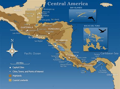 Map of Central America - Southwind Adventures