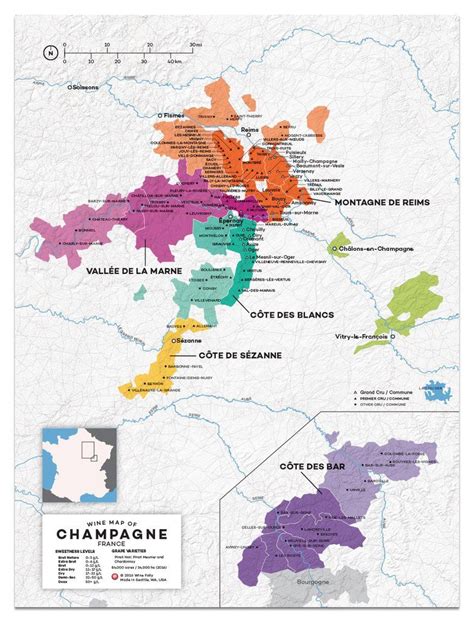 Champagne Karta Champagne Map Region France Wine Regions Travel Cities