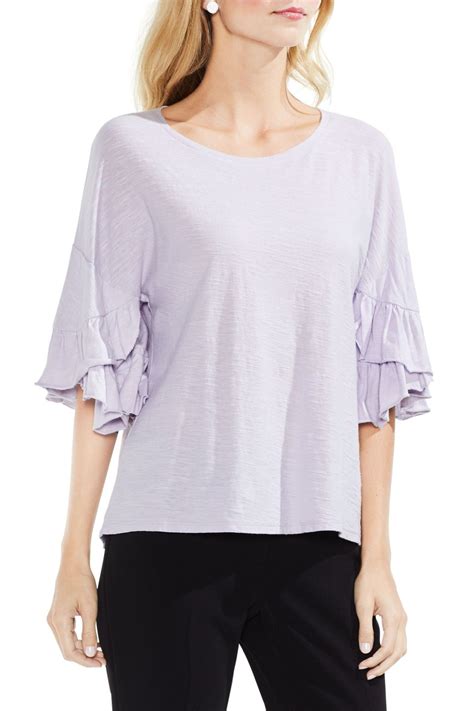 Tiered Ruffle Sleeve Top Regular And Petite By Vince Camuto On