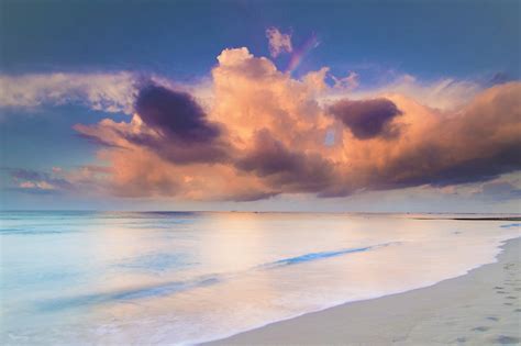 Huge Sunset Clouds Over Ocean Hd Wallpaper Background Image 2300x1533