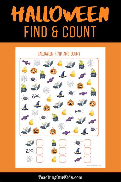 Halloween Find And Count Printable Educational Freebies