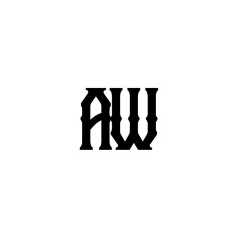Premium Vector Aw Monogram Logo Design Letter Text Name Symbol