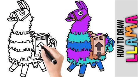 Fortnite cartoon drawing easy guns tutorial raptor cuddle team leader step by black knight. How To Draw Llama ★ Fortnite ★ Cute Easy Drawing Tutorials ...