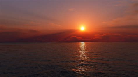 1536x864 Resolution Sunset Ocean View Sea Sunset Sky Sunlight Hd