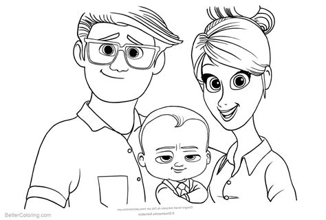Boss baby 2 like a boss president coloring pages printable. Boss Baby Coloring Pages with Parents - Free Printable ...