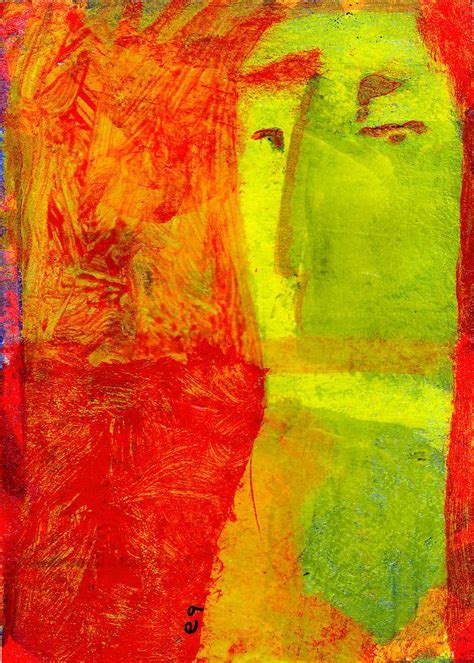 Not A Morning Person E9art Aceo Figurative Abstract Outsider Art Brut