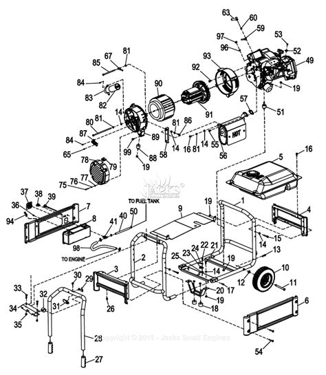 Generac 0057470 Xg8000e Parts Diagram For Frame Assembly