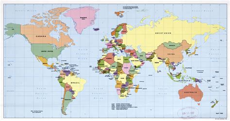 Mapa Político A Gran Escala Del Mundo 1989 Mundo Mapas Del Mundo Free