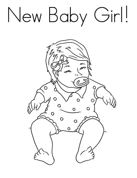 Baby Girl Smiles Coloring Page Free Printable Coloring Pages For Kids