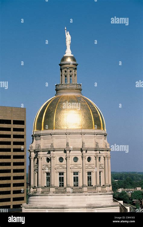 This Is The Dome Of The State Capitol Building It Is Gold In Color