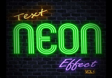Neon Text Effect Psd
