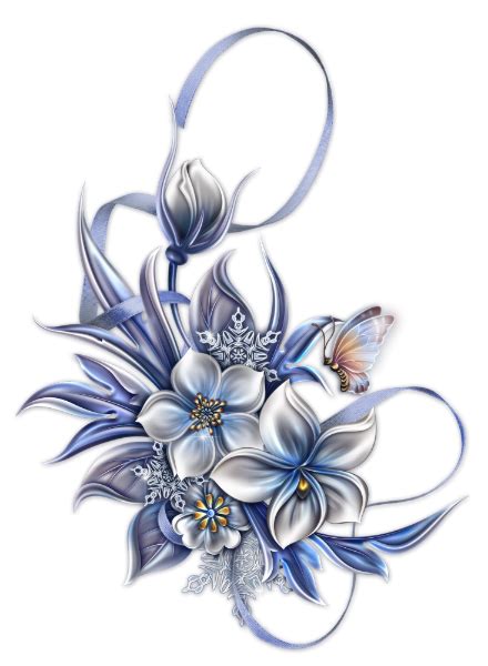 Elegant Blue Memorial Service Announcements Zazzle Blue Flower