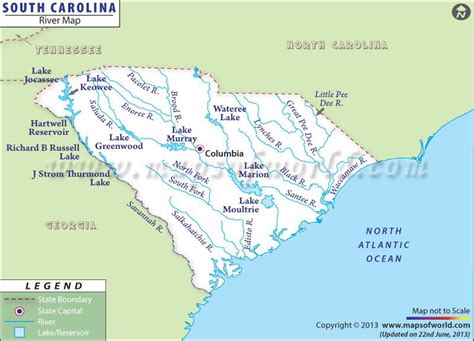 South Carolina Rivers Map Rivers In South Carolina South Carolina