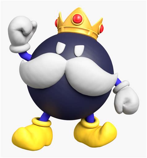 King Bob Omb Render Super Mario King Bob Omb Hd Png Download Kindpng