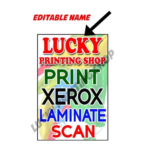 Printxeroxscanlaminate Tarpaulin Editable Name Shopee Philippines