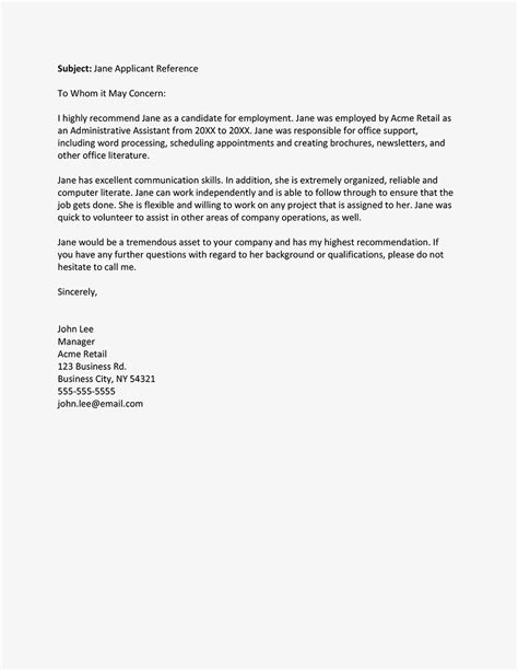 Good Recommendation Letter From Employer • Invitation Template Ideas