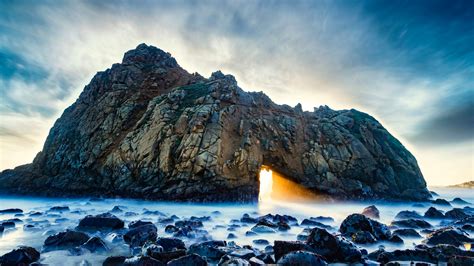 Island, sea and ocean beaches. Natural Images HD 1080p Download with Keyhole Arch at ...