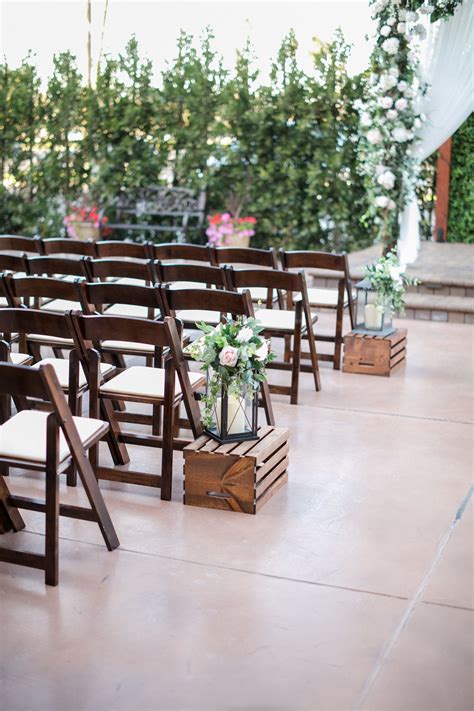 Country Style Wedding Ceremony Set Up In Our Courtyard Arizona
