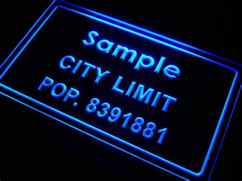 Personalized Custom City Limit Name With Population Neon Sign Decor