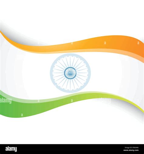 Vector Wave Style Indian Flag Design Stock Vector Image Art Alamy