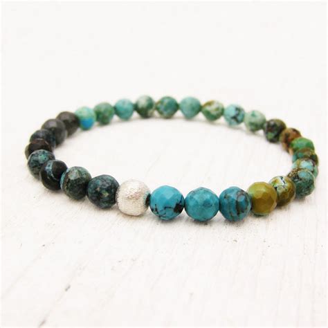 Natural Turquoise Bead Bracelet Raw Untreated Multicolored Etsy