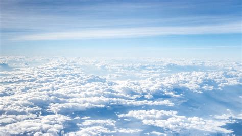 Aerial View Of Clouds Under Light Blue Sky 4k Hd Light