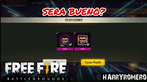 Probando El Nuevo Personaje Alok Free Fire Youtube