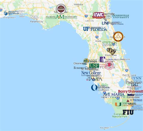 Colleges In Florida Map Colleges In Florida Mycollegeselection