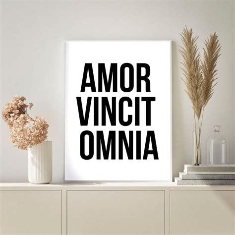 Amor Vincit Omnia Love Conquers All Wall Art Instant Download