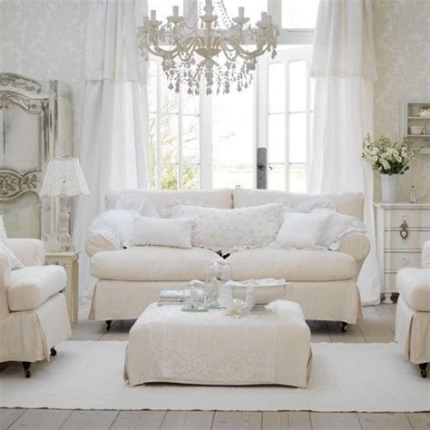 All White Shabby Chic Living Room Pictures Photos And Images For