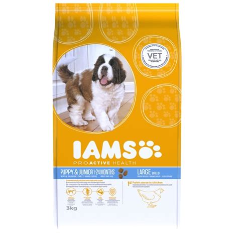 About large breed puppy nutrition. Iams Puppy & Junior Large Breed In Chicken Dog Food 3kg ...