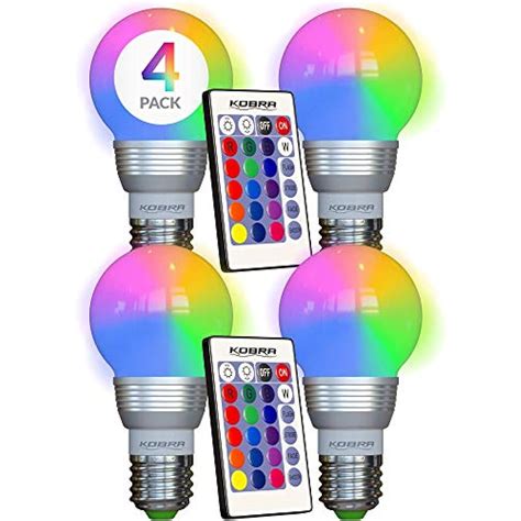 Kobra Led Bulb Color Changing Light With Remote Control 4 Pack16