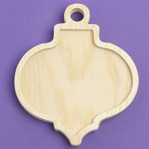 Unfinished Wood Christmas Ornament Cutout With Inlay All Wood Cutouts
