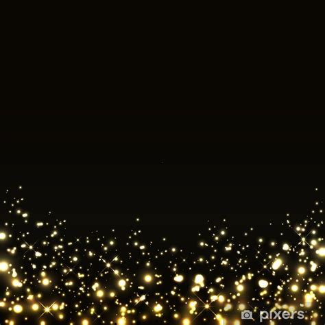 Wall Mural Vector Luxury Black Background With Gold Lights Pixersca