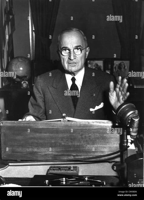 Korean War President Truman Declaring A State Of Emergency On The