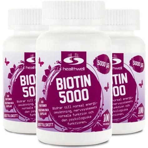 Healthwell Biotin 5000 300 St Se Pris 2 Butiker Hos Pricerunner