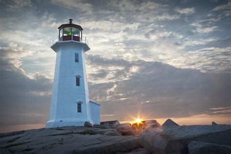 Sunrise At Peggys Cove Lighthouse In Nova Scotia Number 041 Photograph