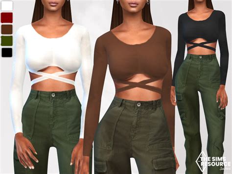 The Sims Resource Female Traverse Long Sleeve Tops