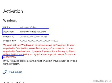 Fix Windows Is Not Activated Error Code 0x8007007b