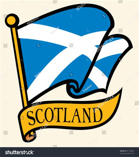 Scotland Flag Stock Vector Illustration 81134803 Shutterstock