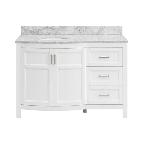 Allen Roth Moravia 48 In White Undermount Single Sink Bathroom Vanity