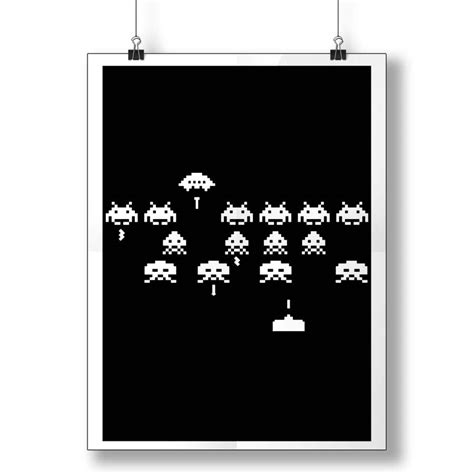 Space Invader Play Game Poster Poster Art Design