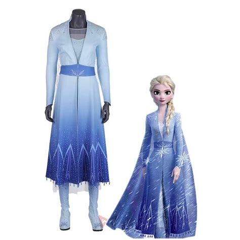 Disney Frozen 2 Elsa Snow Queen Cosplay Costume B Edition Disney