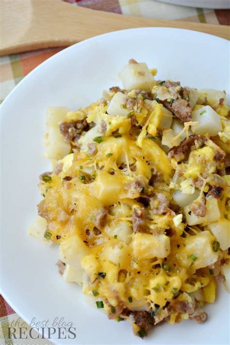 Easy Cheesy Sausage And Potato Breakfast Casserole Recipe From The Best