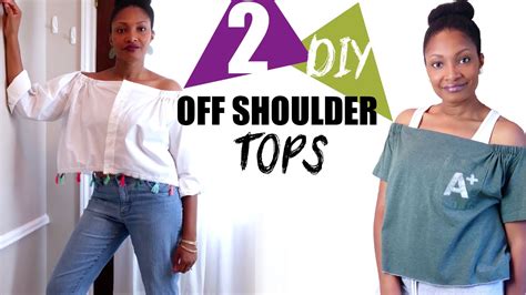 There is also the option to wear it just off one shoulder as well, which also looks fab. How To Make FRINGE & T-SHIRT OFF SHOULDER TOPS | DIY Upcycle | BlueprintDIY - YouTube