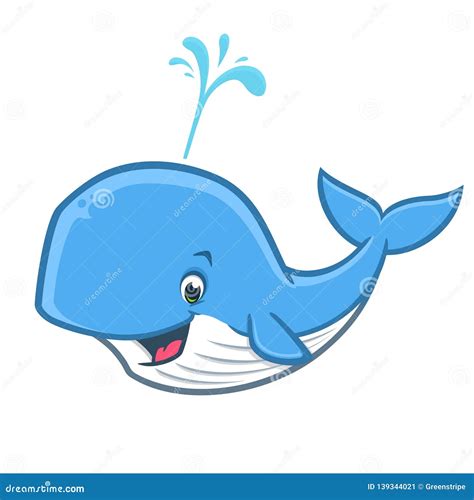 Cartoon Happy Whale Stock Vector Illustration Of Mascot 139344021