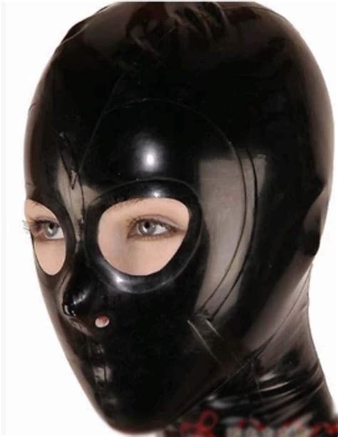 Latexmaske Bondage Maske Halloween Maske Latex Bdms Sex Spielzeug Augen Und Nase Haben Öffnungen